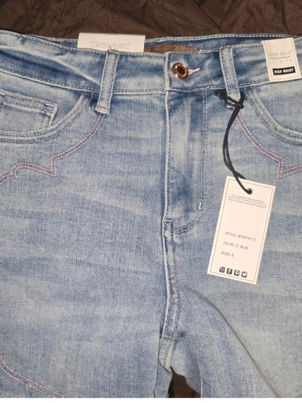 Judy Blue NWT High Waist Light Blue Jeans - Berry Blue (Size S)